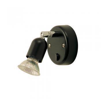 Traditional Spotlights - Bas Black Single Switched Spotlight 4001 SW BK