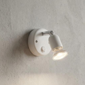 Oaks Bas White Single Switched Spotlight by Oaks Lighting — suits kitchens, living rooms & bedrooms