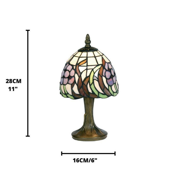 oaks tiffany blue flower bedside lamp Living Room Close Up