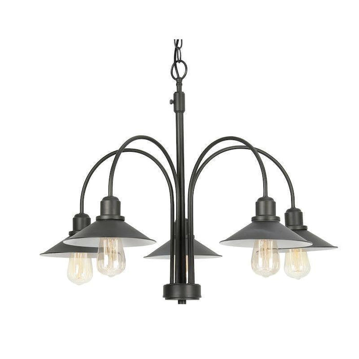 Traditional Ceiling Pendant Lights - Dalvik 5 Light Black Pendant Ceiling Light 7147/5 BK