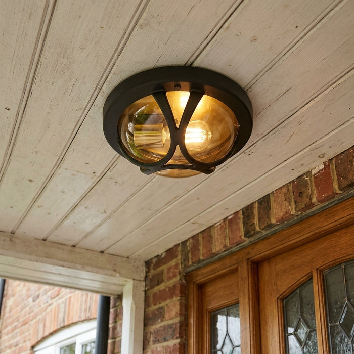 Oaks Holford Black Outdoor Porch Ceiling  Light
