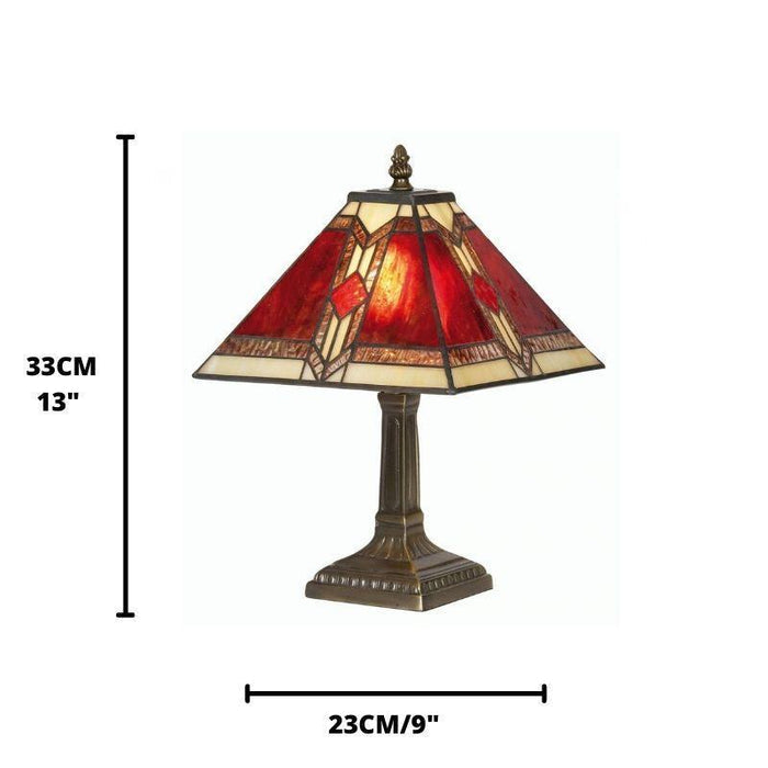 oaks tiffany aztec bedside table lamp Living Room Close Up