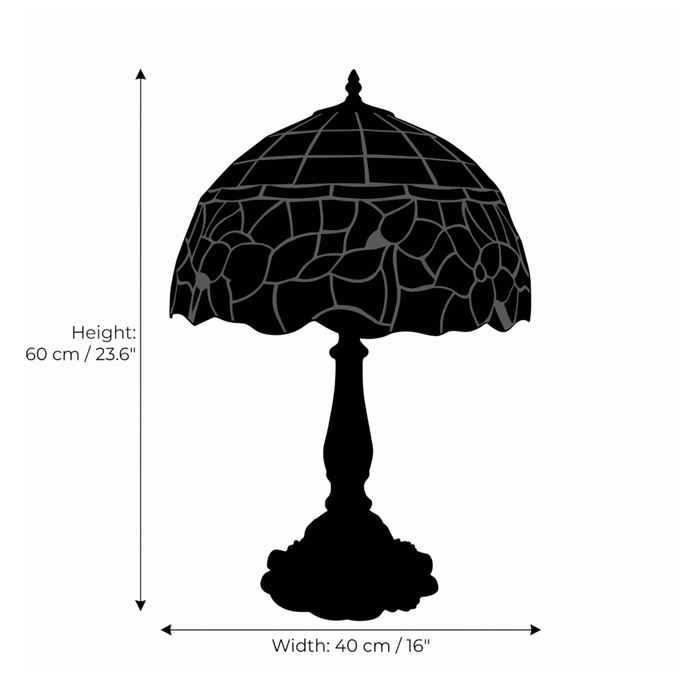 Oaks Lighting Border Tiffany 16" Table Lamp — alternate view