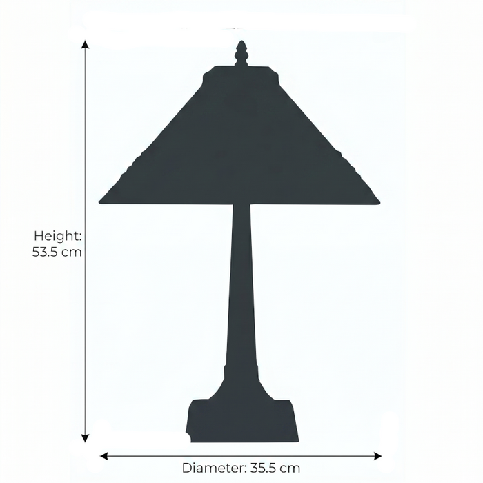 Oaks Lighting Camillo Tiffany 14" Table Lamp — close-up detail