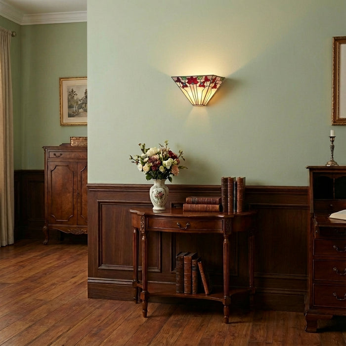 Oaks Lighting Camillo Tiffany Wall Light by Oaks Lighting — suits living rooms, bedrooms & hallways