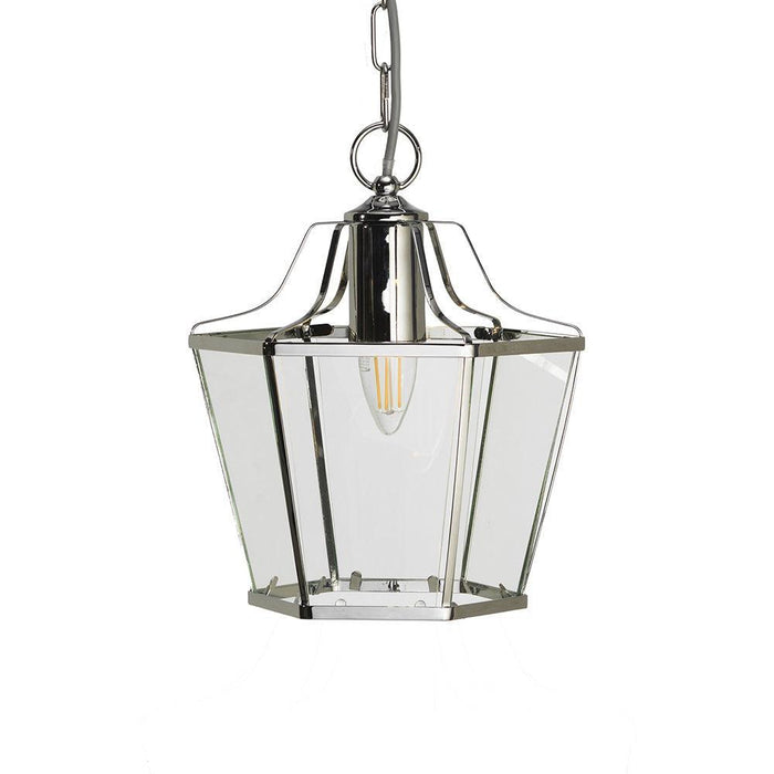 Oaks Lighting Dulverton Chrome Clear Glass Ceiling Pendant-Ceiling Pendant Lights-Oaks Lighting-1-Tiffany Lighting Direct