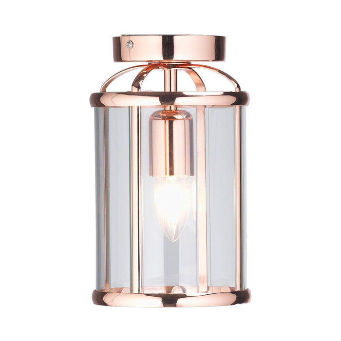 Oaks Lighting Fern 1 Light Copper Living room Ceiling Flush Image 1