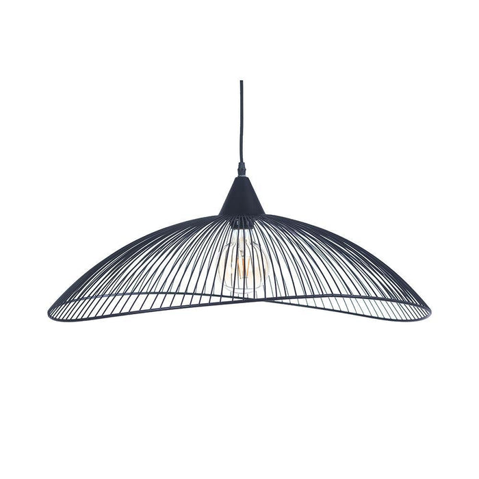 Oaks Lighting Helios Black Single Ceiling Pendant - 66cm-Ceiling Pendant Lights-Oaks Lighting-1-Tiffany Lighting Direct