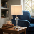 Oaks Lighting Hika Chrome Table Lamp by Oaks Lighting — suits living rooms, bedrooms & offices
