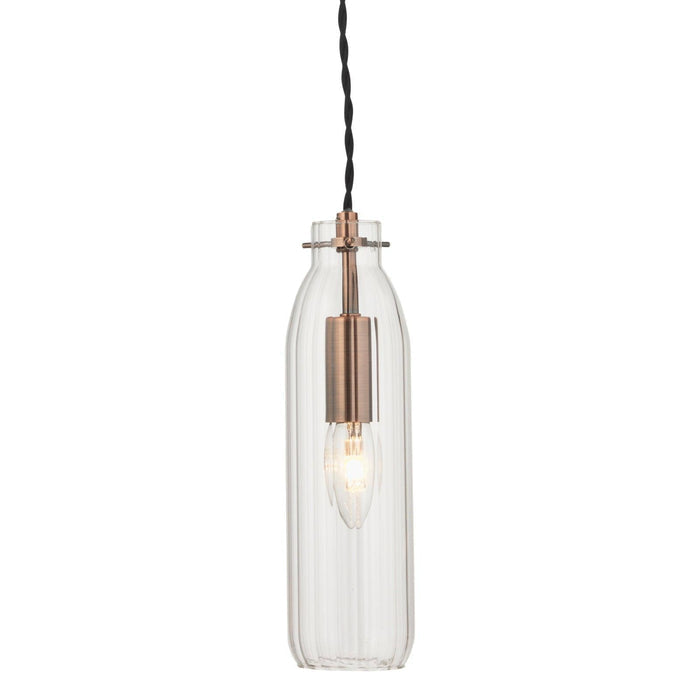 Oaks Lighting Hyperion Copper & Glass Ceiling Pendant-Ceiling Pendant Lights-Oaks Lighting-1-Tiffany Lighting Direct