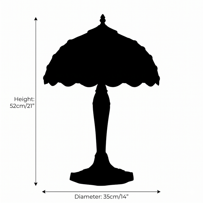 Oaks Lighting Jewel Tiffany Table Lamp — close-up detail
