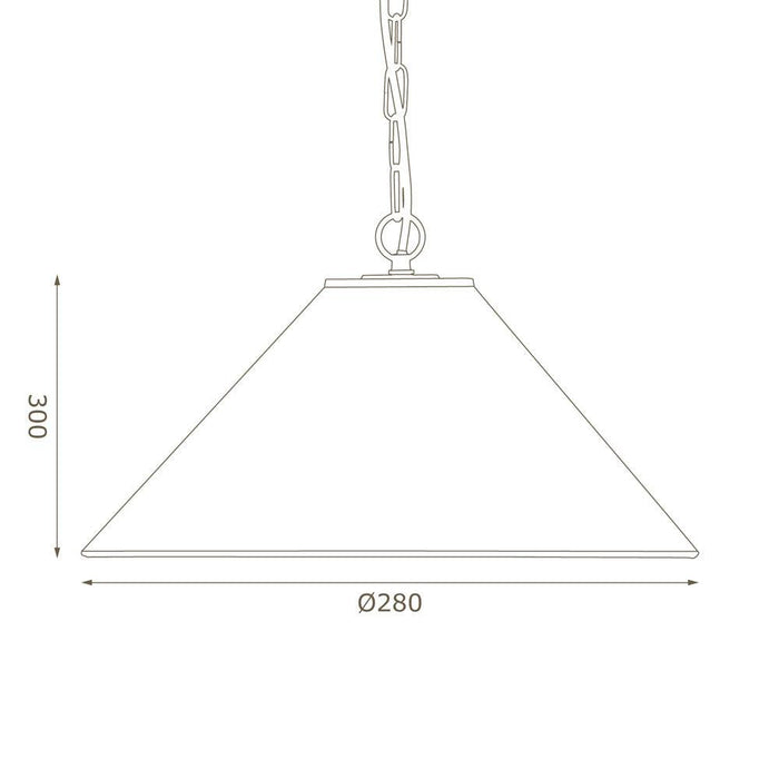 Oaks Lighting Portia Tiffany Pendant Ceiling Light — rear view