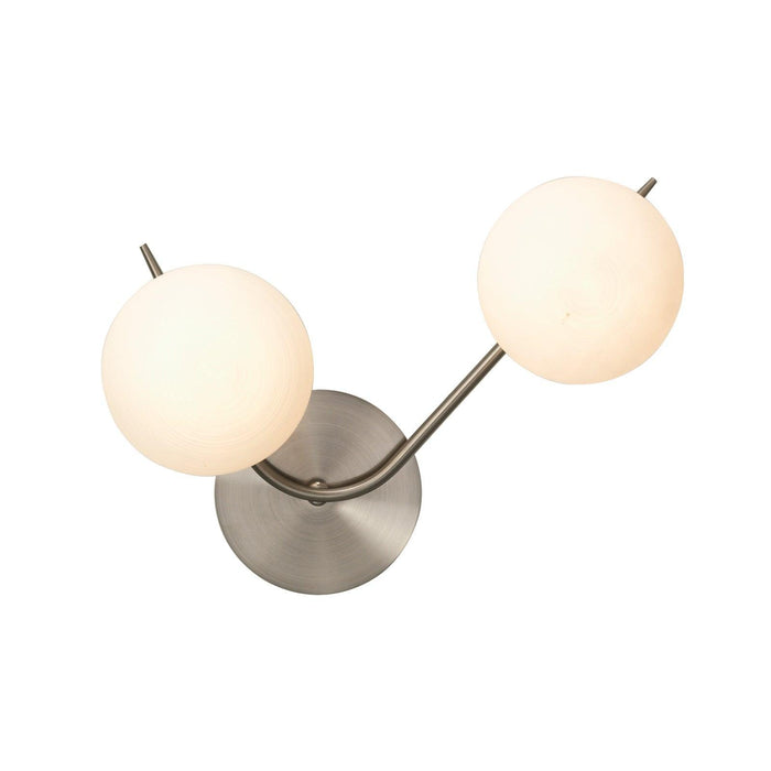 ruse 2 light antique chrome wall light