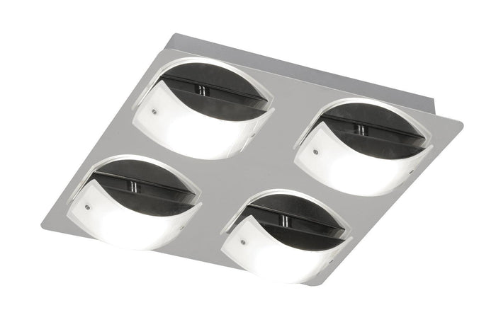 Oaks Lighting Torva 4 Light Chrome LED Wall or Ceiling Light Living room Image