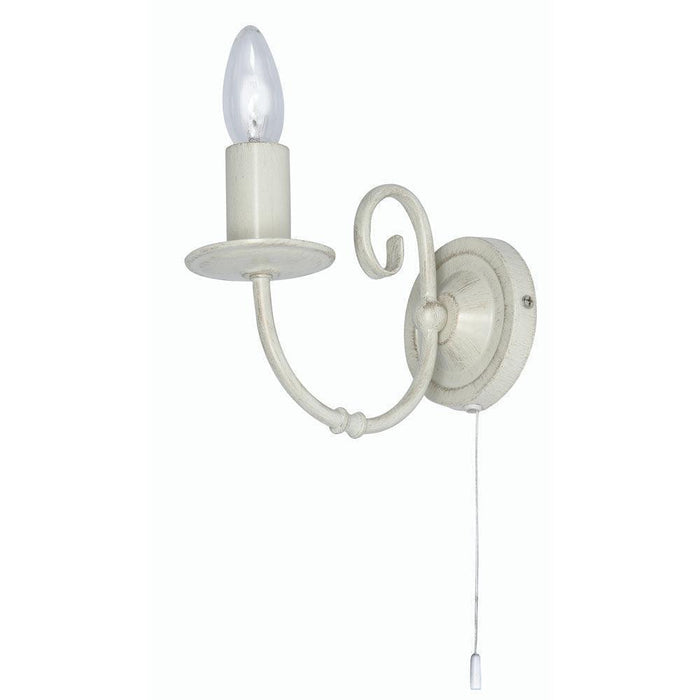 tuscany 1 light ivory wall light