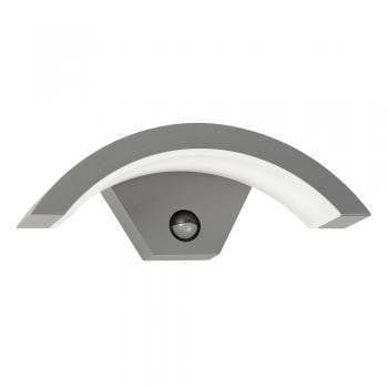 Oaks Lubon Silver Grey Finish Outdoor LED PIR Wall Light 174 SG by Oaks Lighting