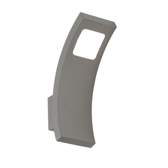 Oaks Mir Silver Grey Finish Outdoor LED Wall Light 138 SG by Oaks Lighting