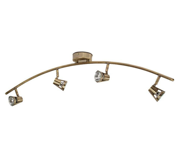 romore antique brass finish 4 light spotlight