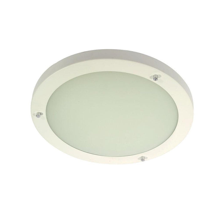 oaks rondo large flush white bathroom ceiling light ip44