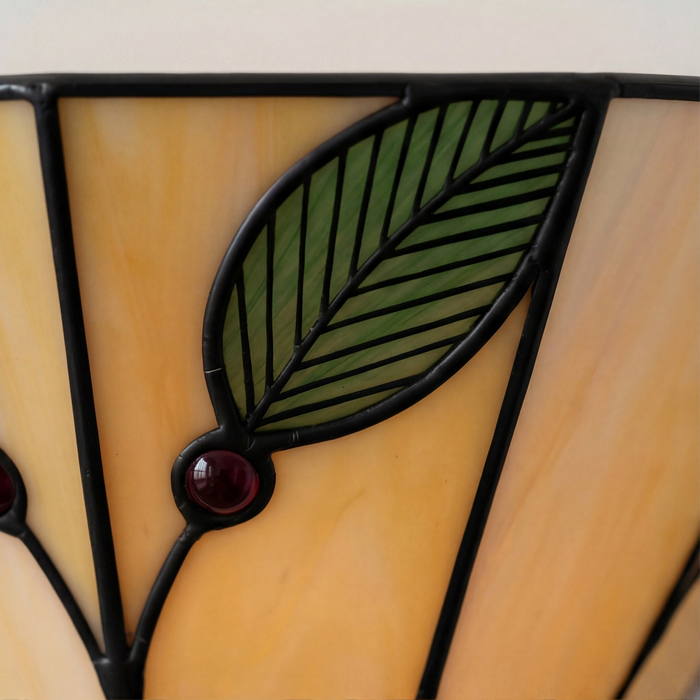 Oaks Tiffany Leaf Wall Light — close-up detail