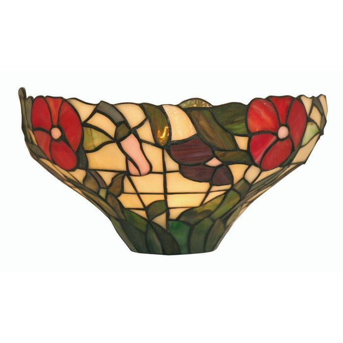 Tiffany Wall Lights - Oaks Tiffany Peonies Wall Light OT 1345 WB