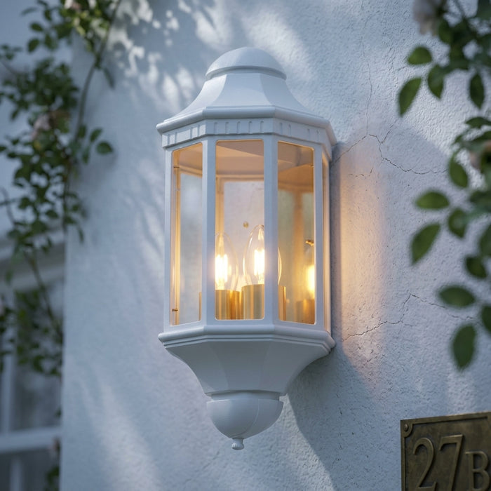Oaks Westminster White Outdoor Wall Light by Oaks Lighting — suits living rooms, bedrooms & hallways