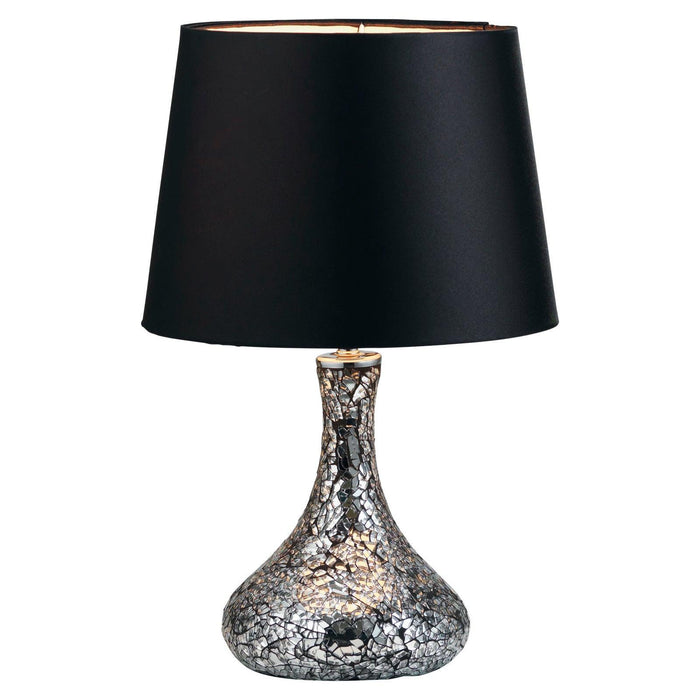 Oaks Zara Mirrored Mosaic Table Lamp With Black Shade-Oaks Lighting-Living-Room-Tiffany Lighting Direct-[image-position]