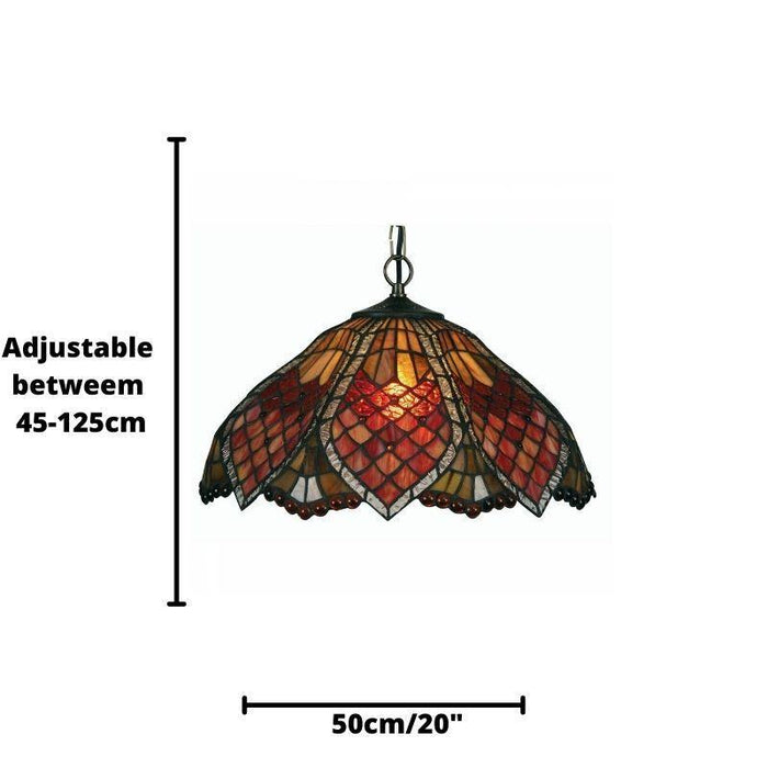 oaks tiffany medium orsino tiffany pendant light Bedroom Lighting Image