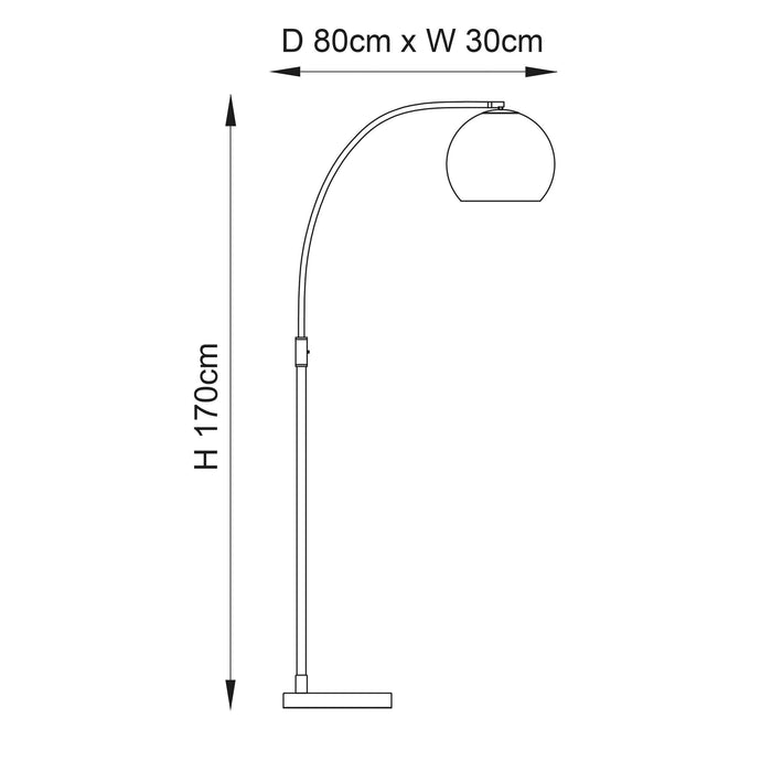 otto 1 light brass finish floor lamp by Endon Lighting Hallway lights Close Up