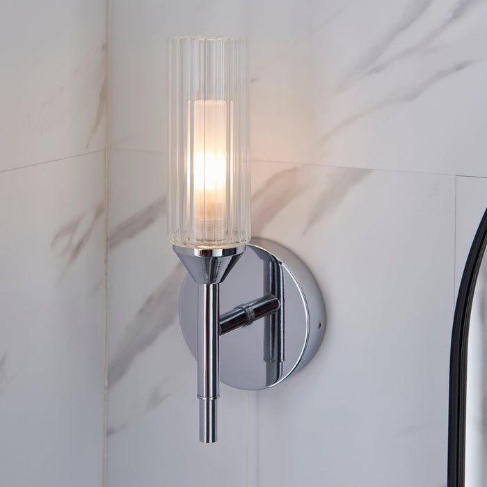 oundle single chrome bathroom wall light pull cord LED Lamp Bulb Guide