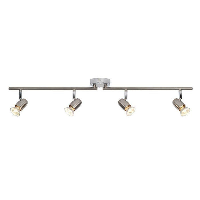 palermo brushed chrome and chrome plate finish 4 light spotlightby saxby lighting