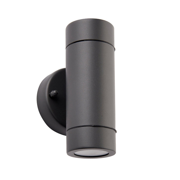 palin 2 light grey led outdoor wall light ip44 7wby saxby lighting