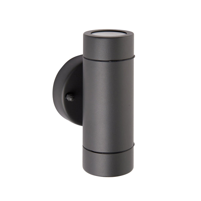 palin 2 light grey led outdoor wall light ip44 7w by saxby lighting, close up image 205