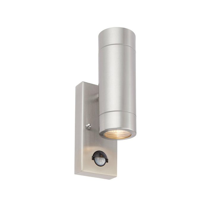 palin pir sensor up down outdoor wall light ip44 7wby saxby lighting