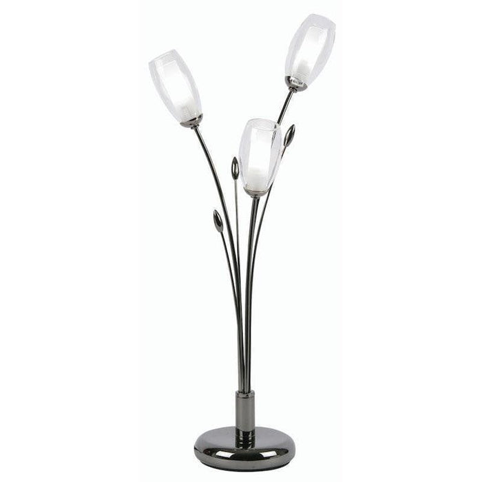 Pandora 3 Light Mirror Black Table Lamp 1