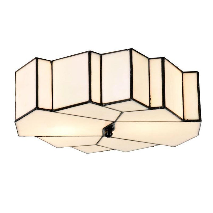 Paris Flush Tiffany Ceiling Light by ADT — suits living rooms, dining rooms & hallways