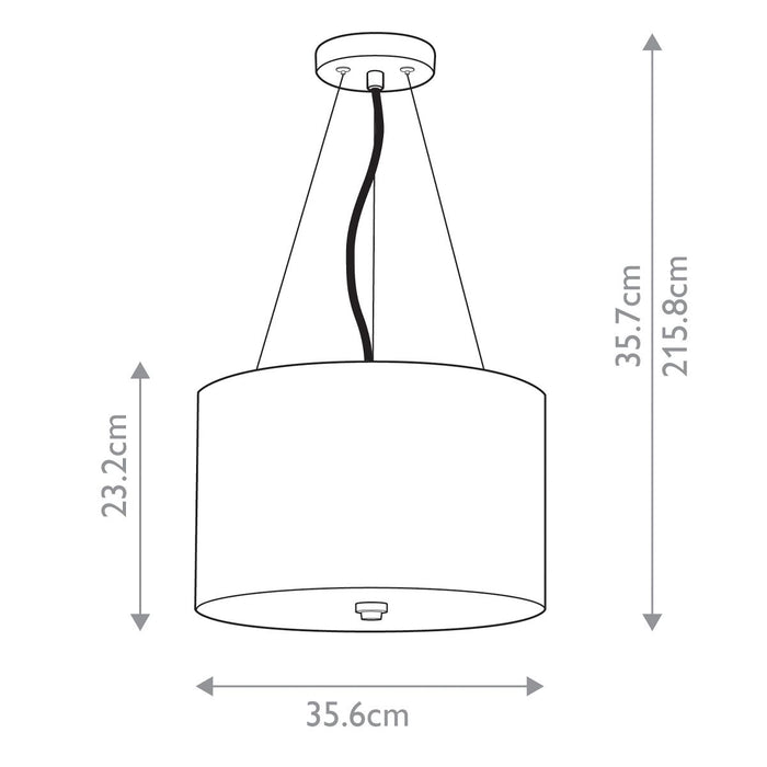 Pearce 14" Pendant with Brass Ceiling Pan Designers Light Box — close-up detail