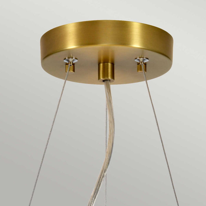 Pearce 14" Pendant with Brass Ceiling Pan Designers Light Box-Ceiling Pendant Lights-Elstead Lighting-2-Tiffany Lighting Direct