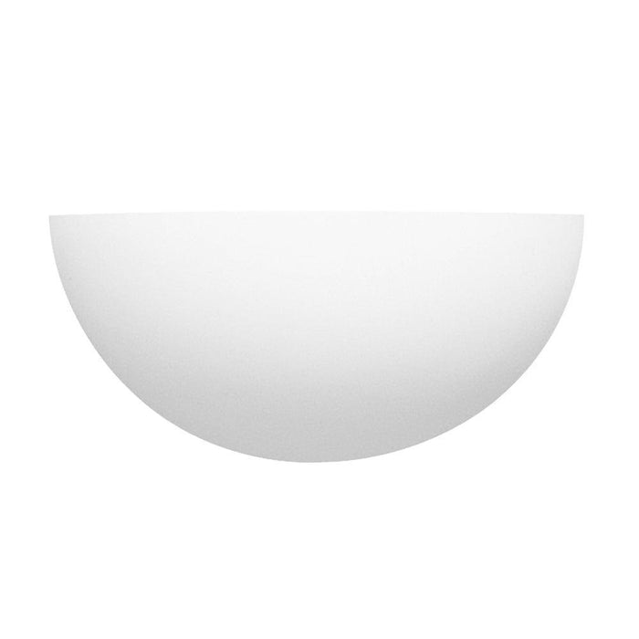 plaster ceramic paintable uplighter wall light 30cm