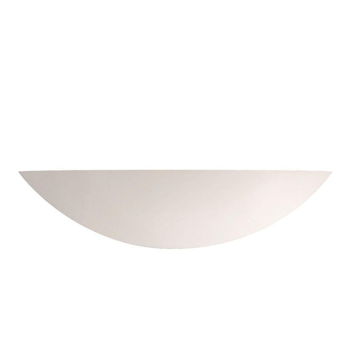 plaster ceramic paintable uplighter wall light 40cm