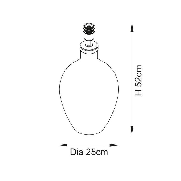 Pleasure Large Charcoal Tinted Glass Table Lamp Base — close-up detail