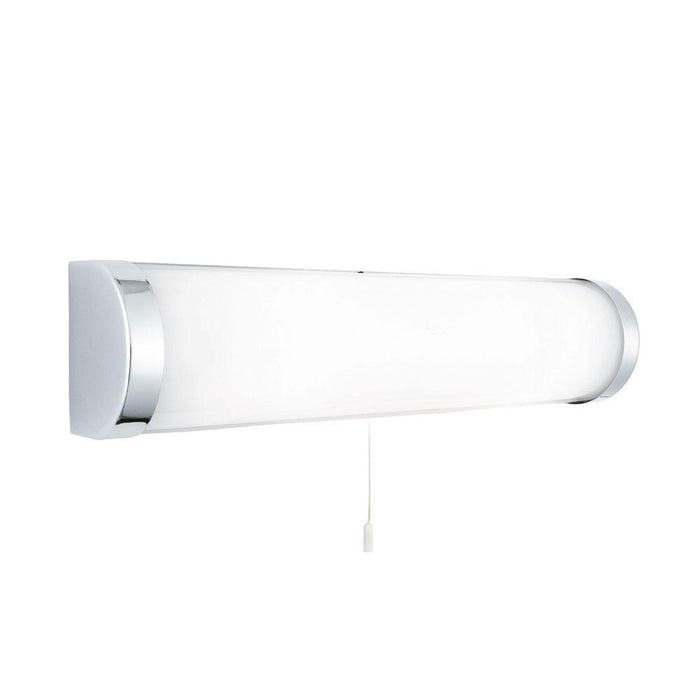 poplar 2 light chrome bathroom wall light pull switch