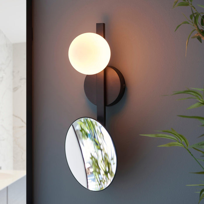 prendle black bathroom wall light with mirror Living room lighting image