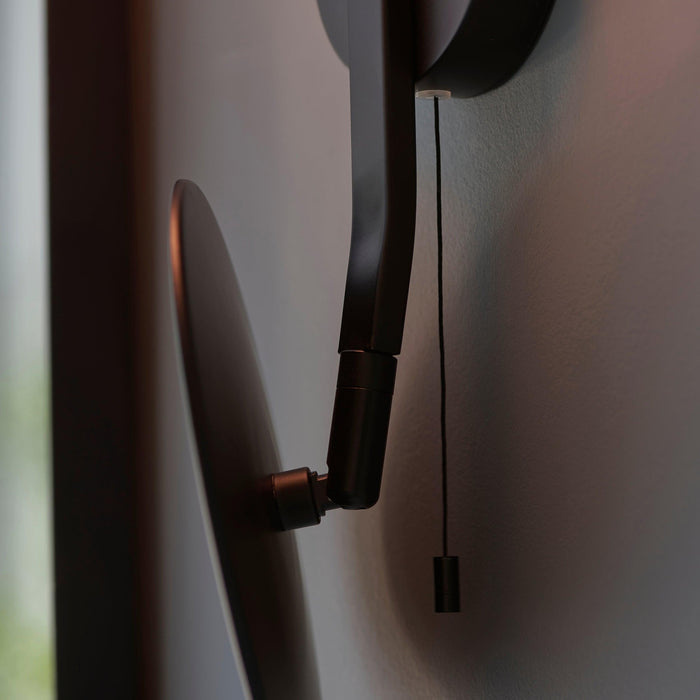 prendle black bathroom wall light with mirror close fitting image