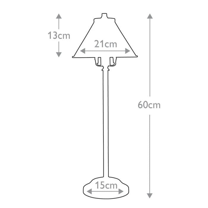 Provence 1 Light Brass Stick Table Lamp Elstead Lighting — close-up detail