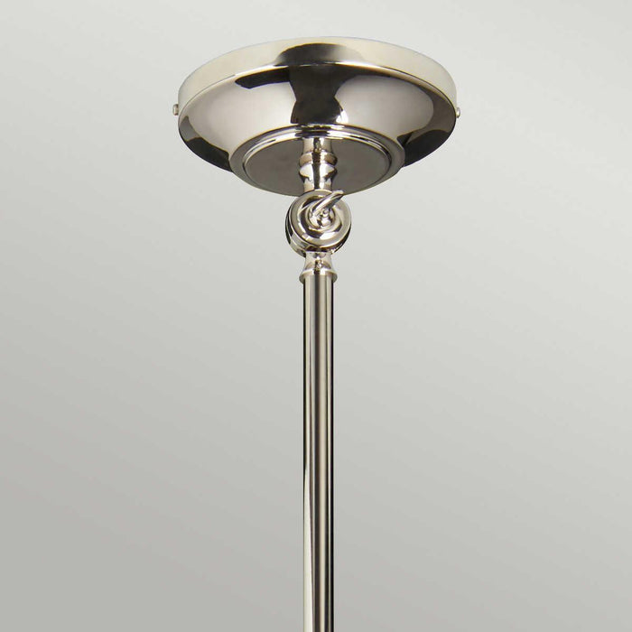 provence 1 light polished nickel wall light pendant elstead lighting Close Up