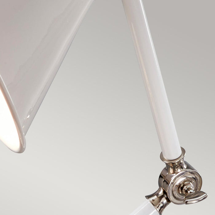 Provence Element 1 Light White & Polished Nickel Table Lamp — lifestyle setting