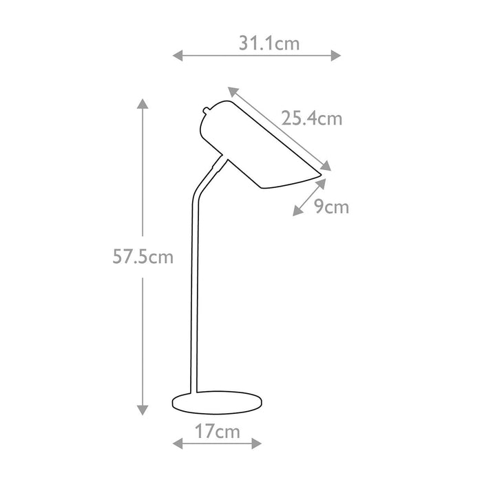 Quinto 1 Light White Aged Brass Table Lamp Elstead Lighting — close-up detail