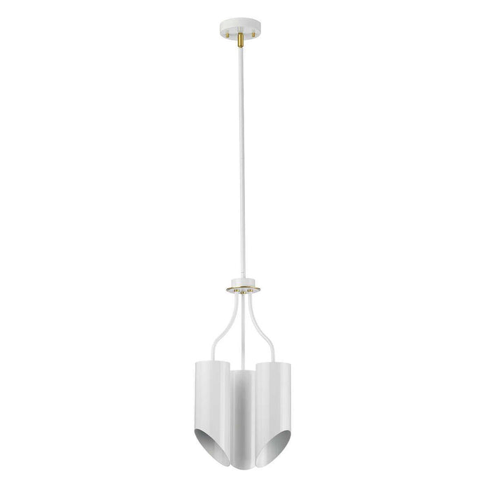Quinto 3 Light White Aged Brass Chandelier - Elstead-Elstead Lighting-5-Tiffany Lighting Direct