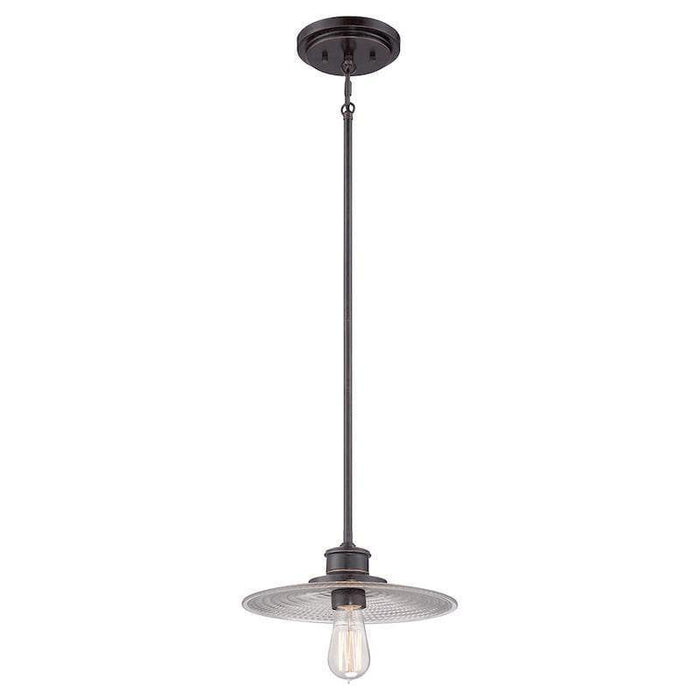 Art Deco Ceiling Lights - Quoizel Admiral Imperial Bronze Finish Small Pendant Ceiling Light QZ/ADMIRAL/P IB